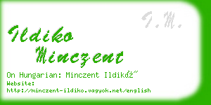 ildiko minczent business card